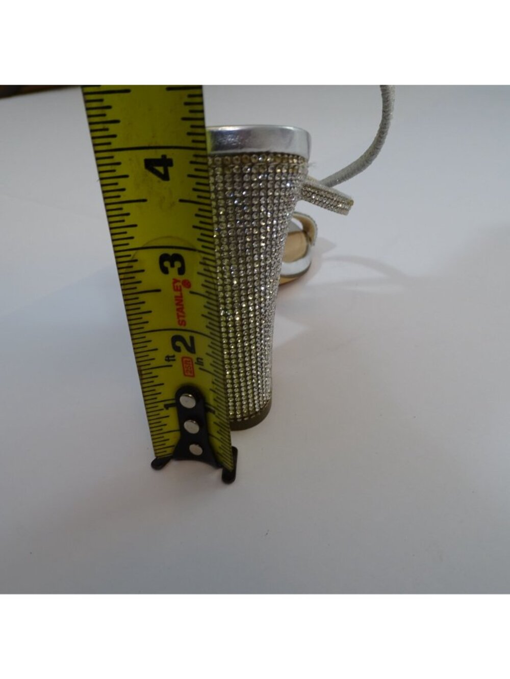Touch Of Nina Savion1 Silver Rhinestone Strappy Block Heel Sandals Size 9 M Glam - Picture 8 of 11